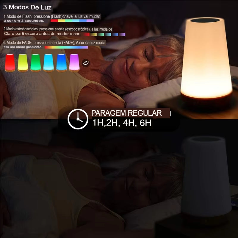 Luminária Portátil Recarregável 13 Cores